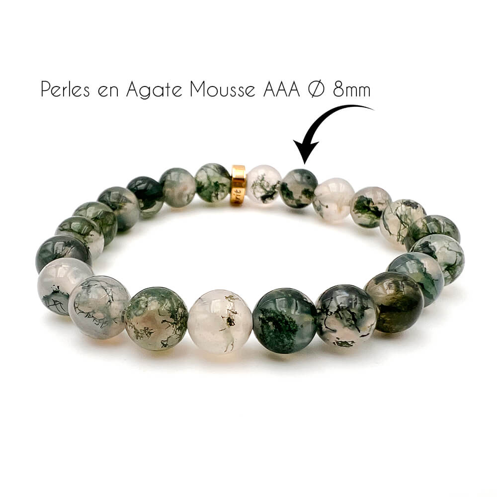 Bracelet Agate Mousse Sylvëa™