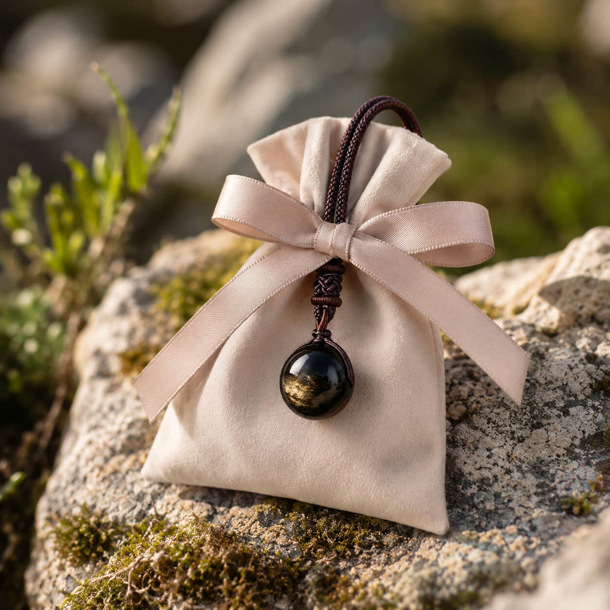 Pendentif Obsidienne Dorée Solarys™