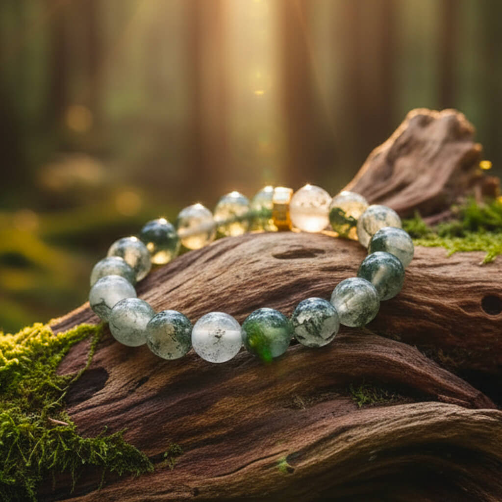 Bracelet Agate Mousse Sylvëa™