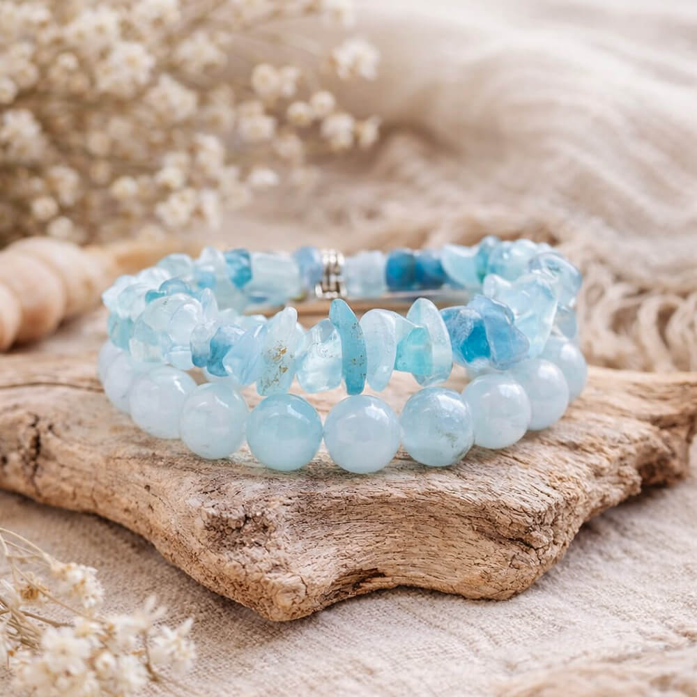 Bracelet Duo Aigue-Marine Aelyon™
