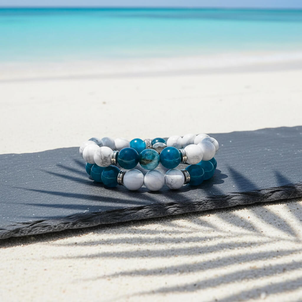 Bracelet Duo Apatite et Howlite Serenis™