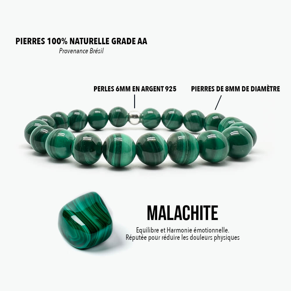 Bracelet Malachite Coeur D'Emeraude™