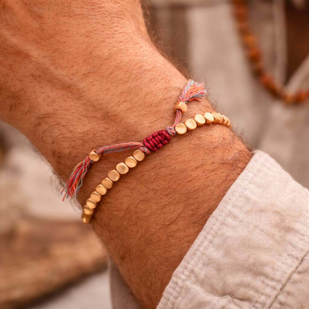 Bracelet Tibétain Cuivre Shambhala Sūrya™