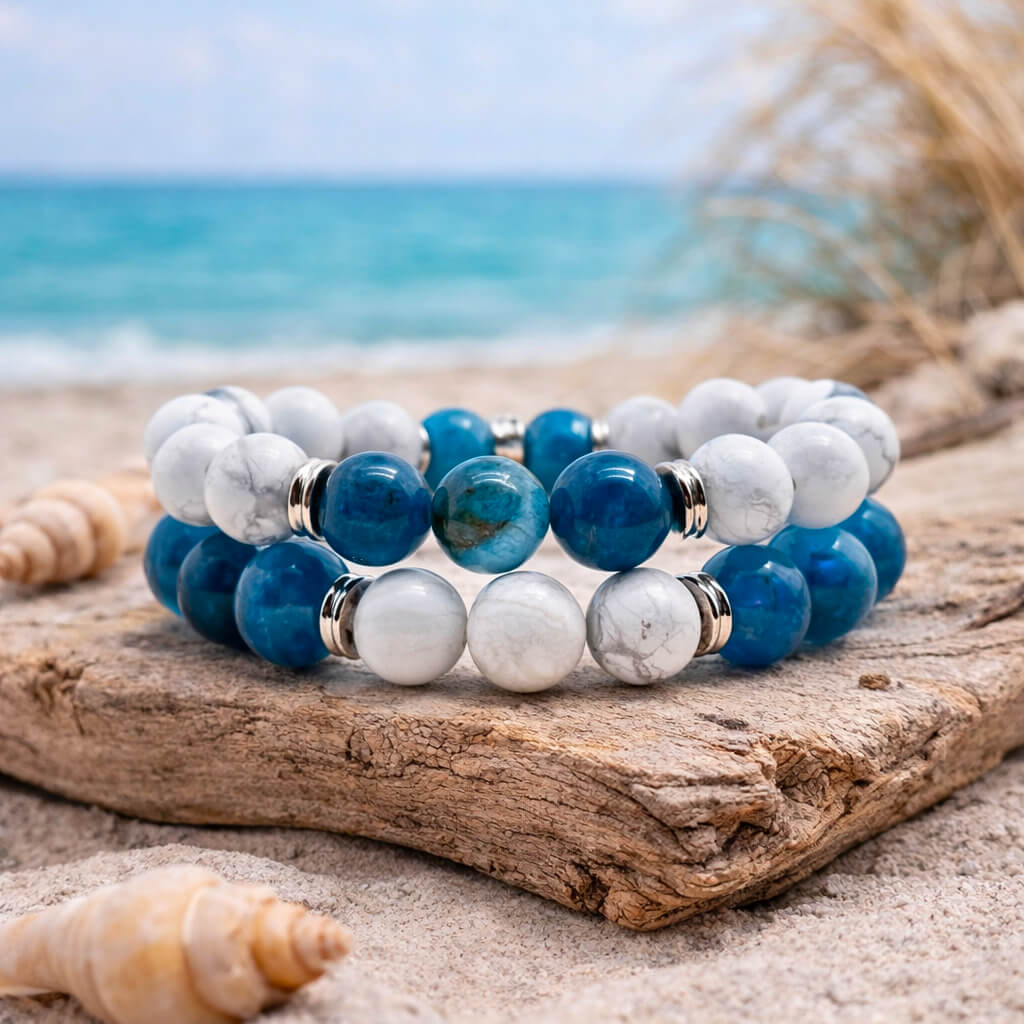 Bracelet Duo Apatite et Howlite Serenis™