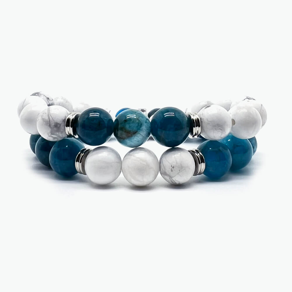 Bracelet Duo Apatite et Howlite Serenis™